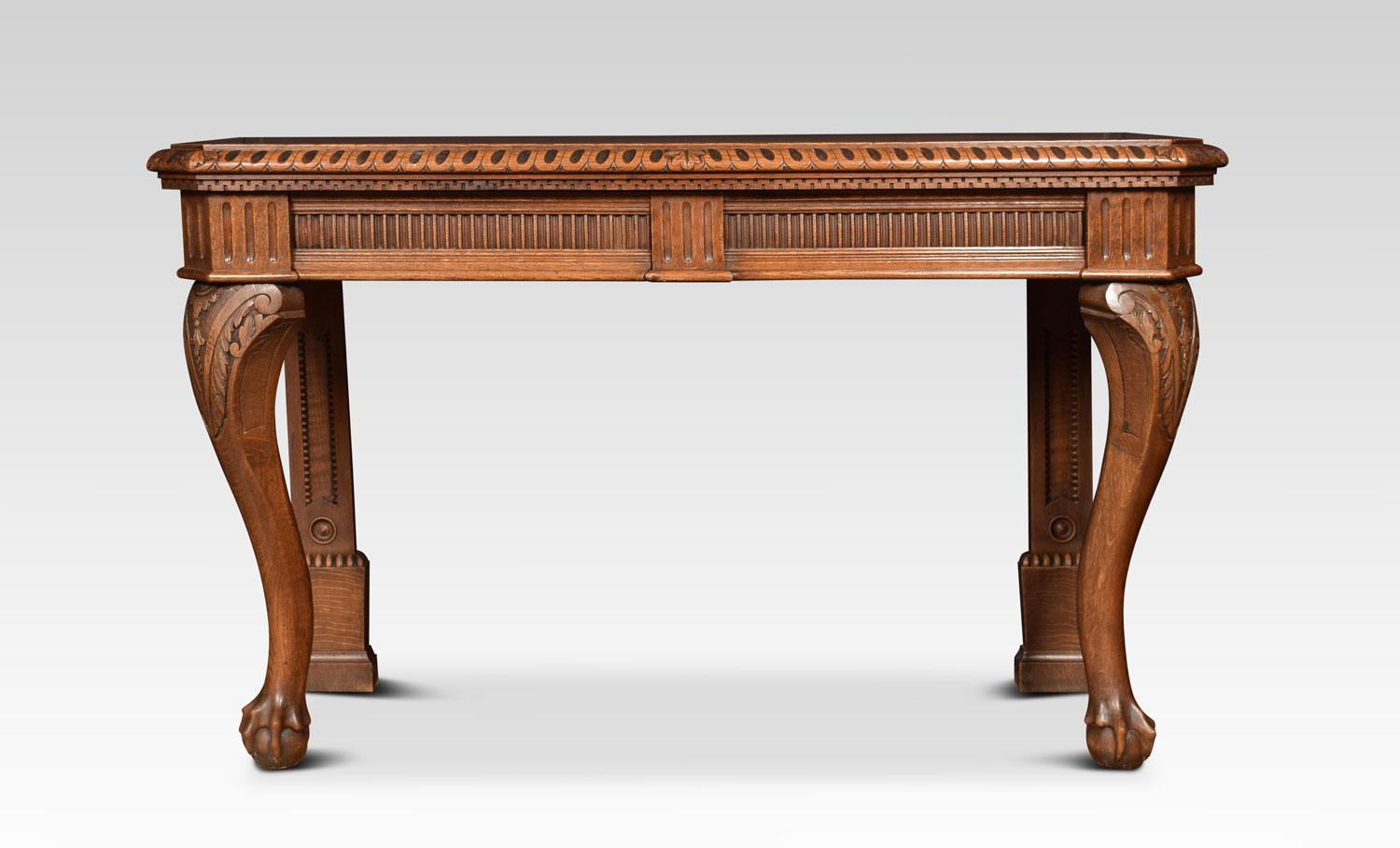 Carved Oak Console Table In Good Condition In Cheshire, GB