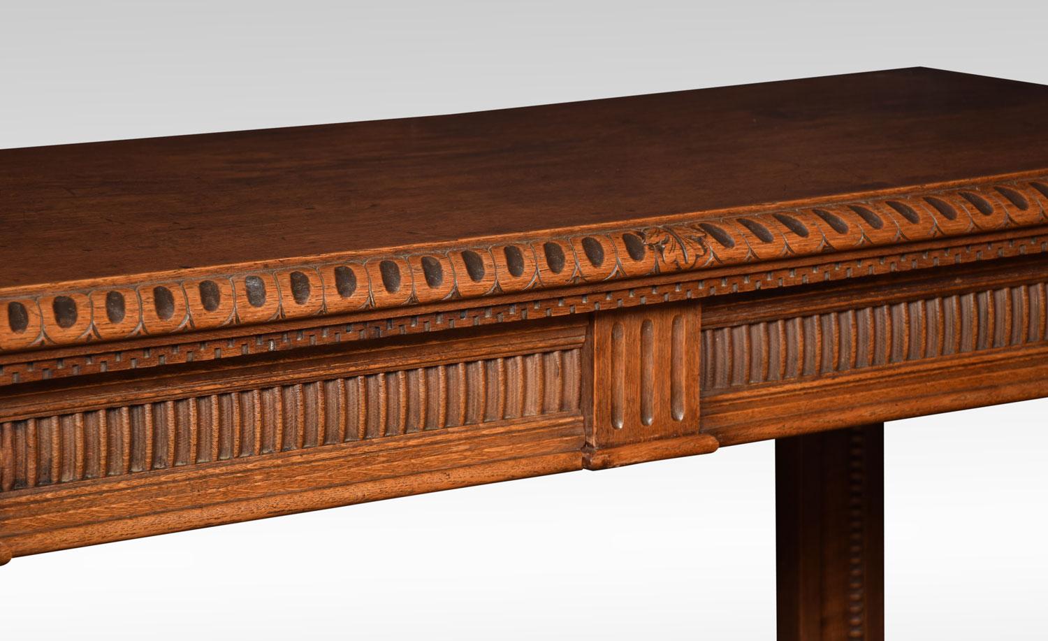 Carved Oak Console Table 2