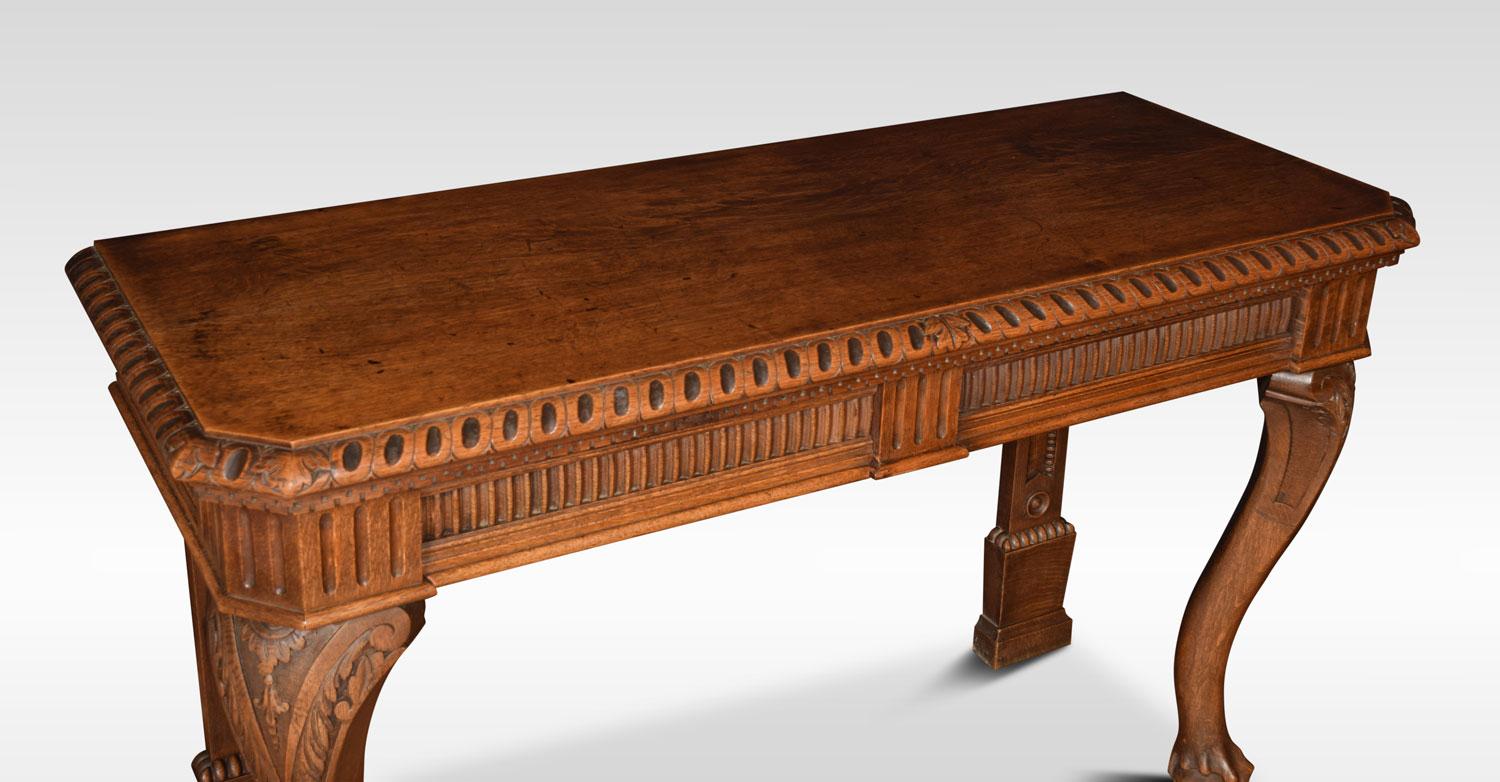 Carved Oak Console Table 3