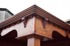 Carved Oak Corner Bar