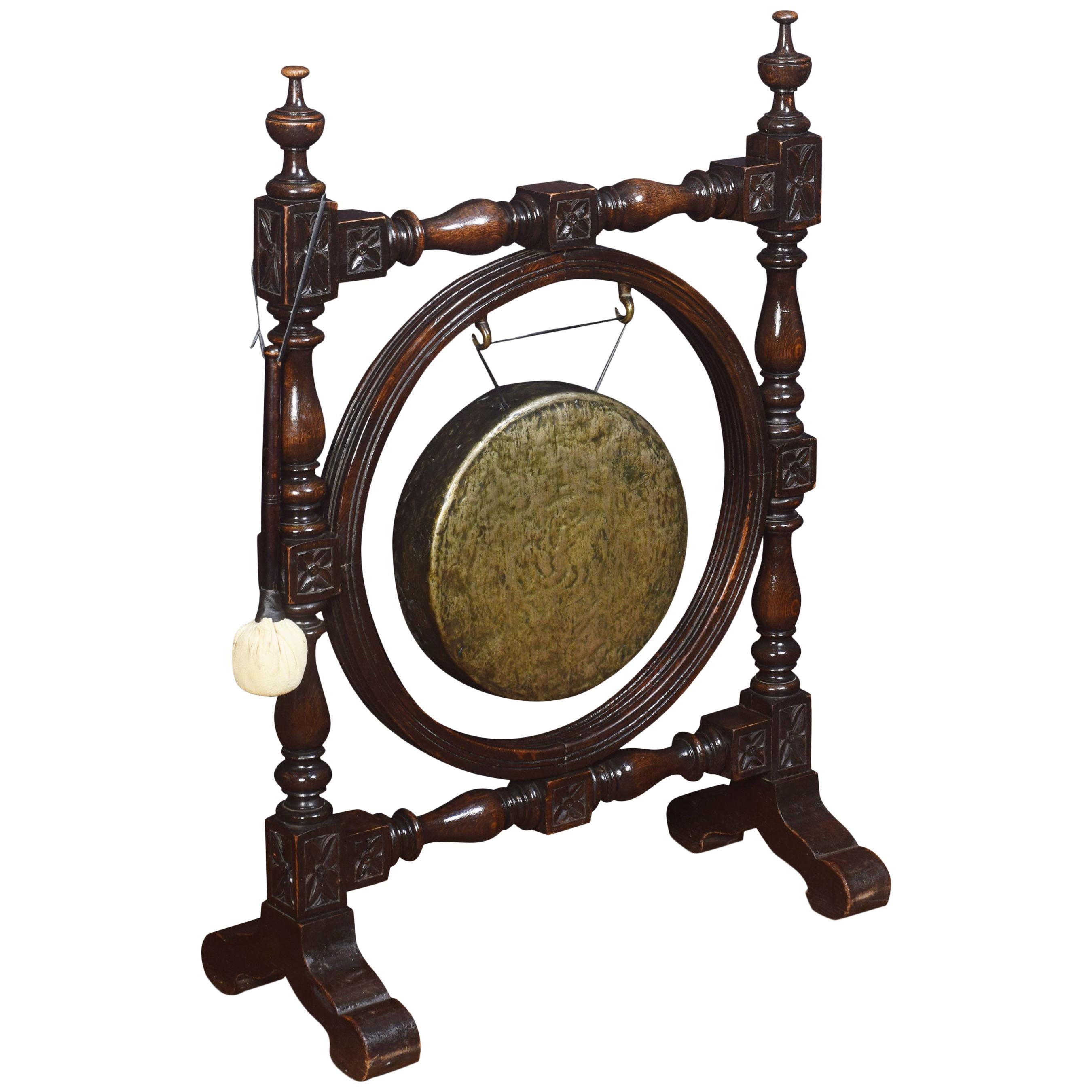 Carved Oak Dinner Gong