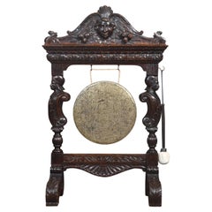Used Carved oak dinner gong