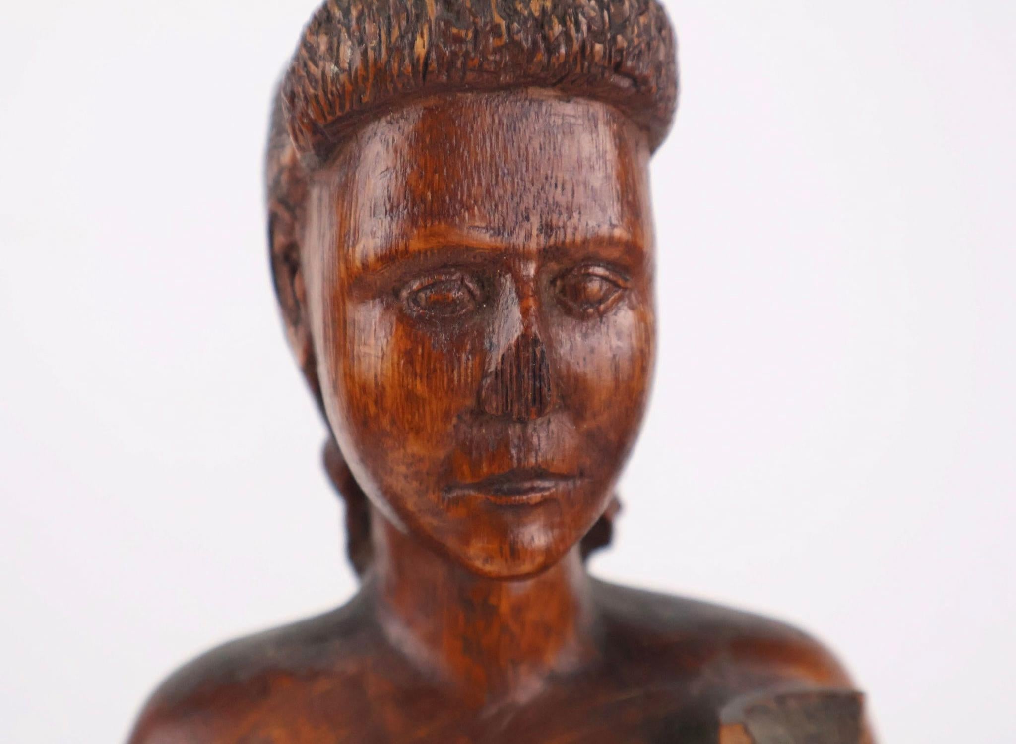 Figure Folk Art Carved di Oak in vendita 3