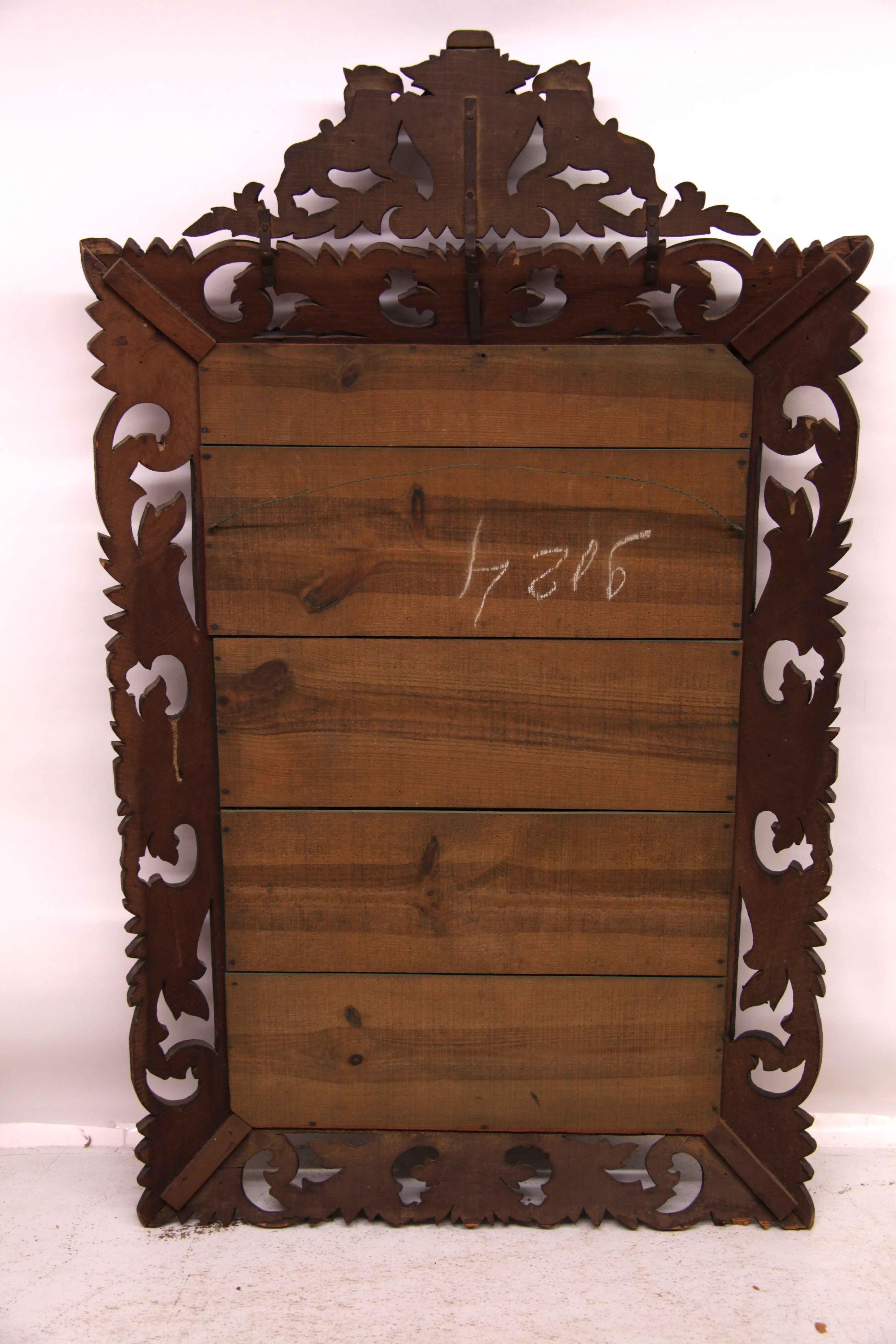 Carved Oak French Mirror For Sale 5