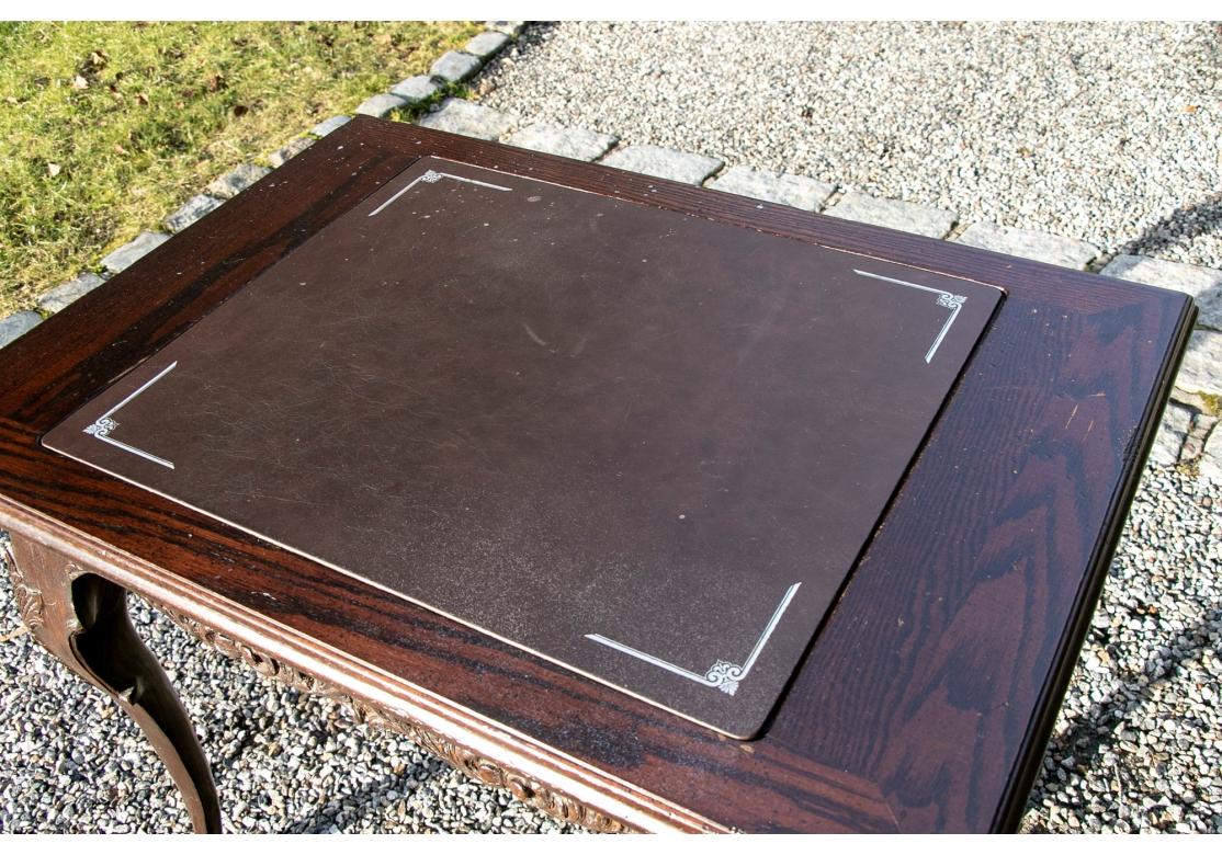 20th Century Carved Oak French Style Backgammon Table For Sale