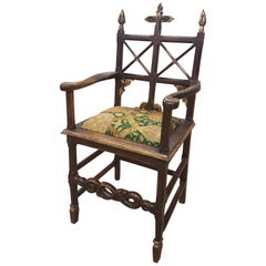 Carved Oak Gothic Ecclesiastical Oak Chair