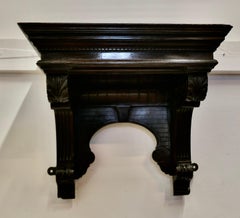 Carved Oak Gothic Wall Bracket Shelf