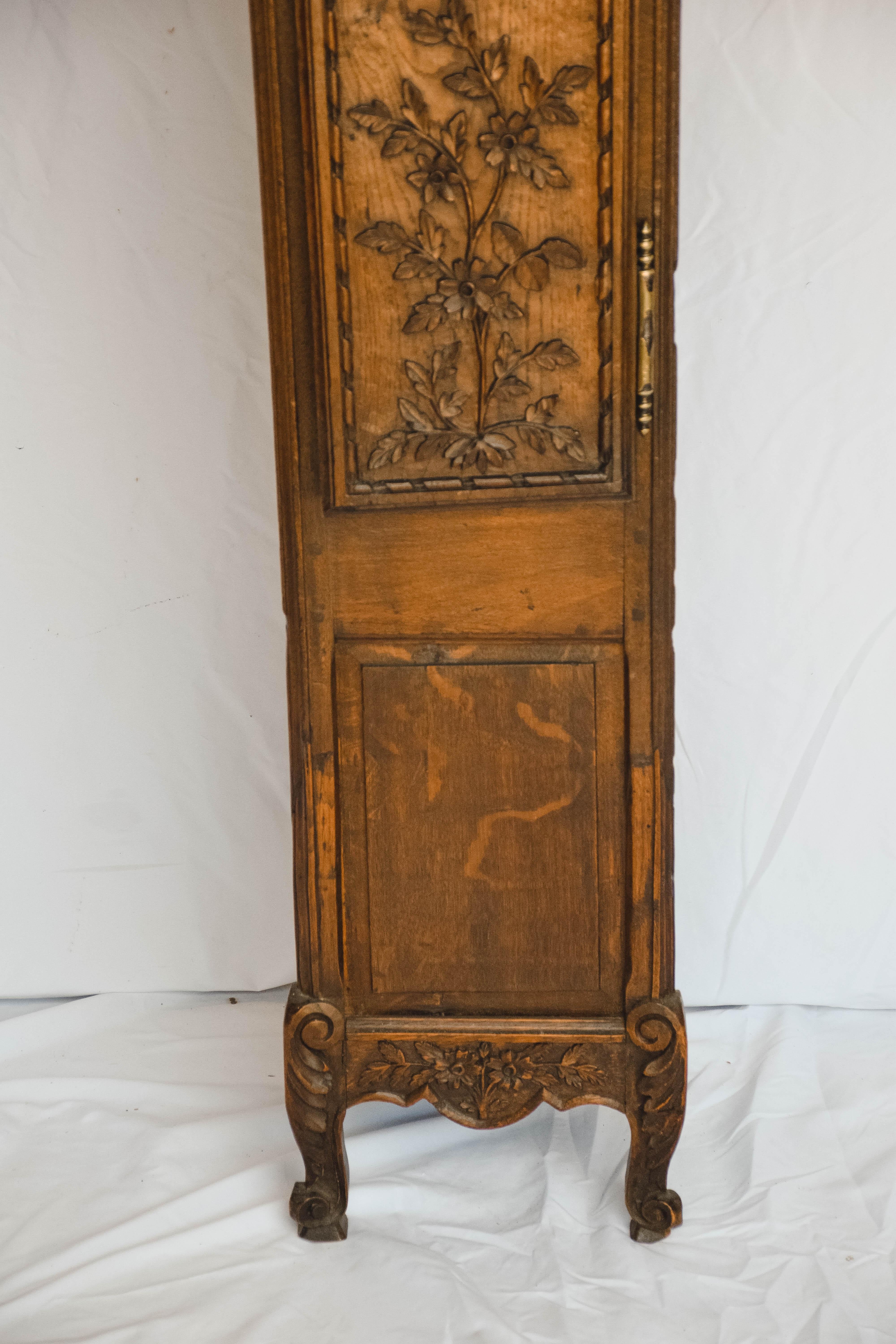 Hand-Carved Superb Carved 18th c French Lantern Clock Case with Movement