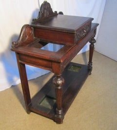 Carved Oak Green Man Hall Sick or Umbrella Stand