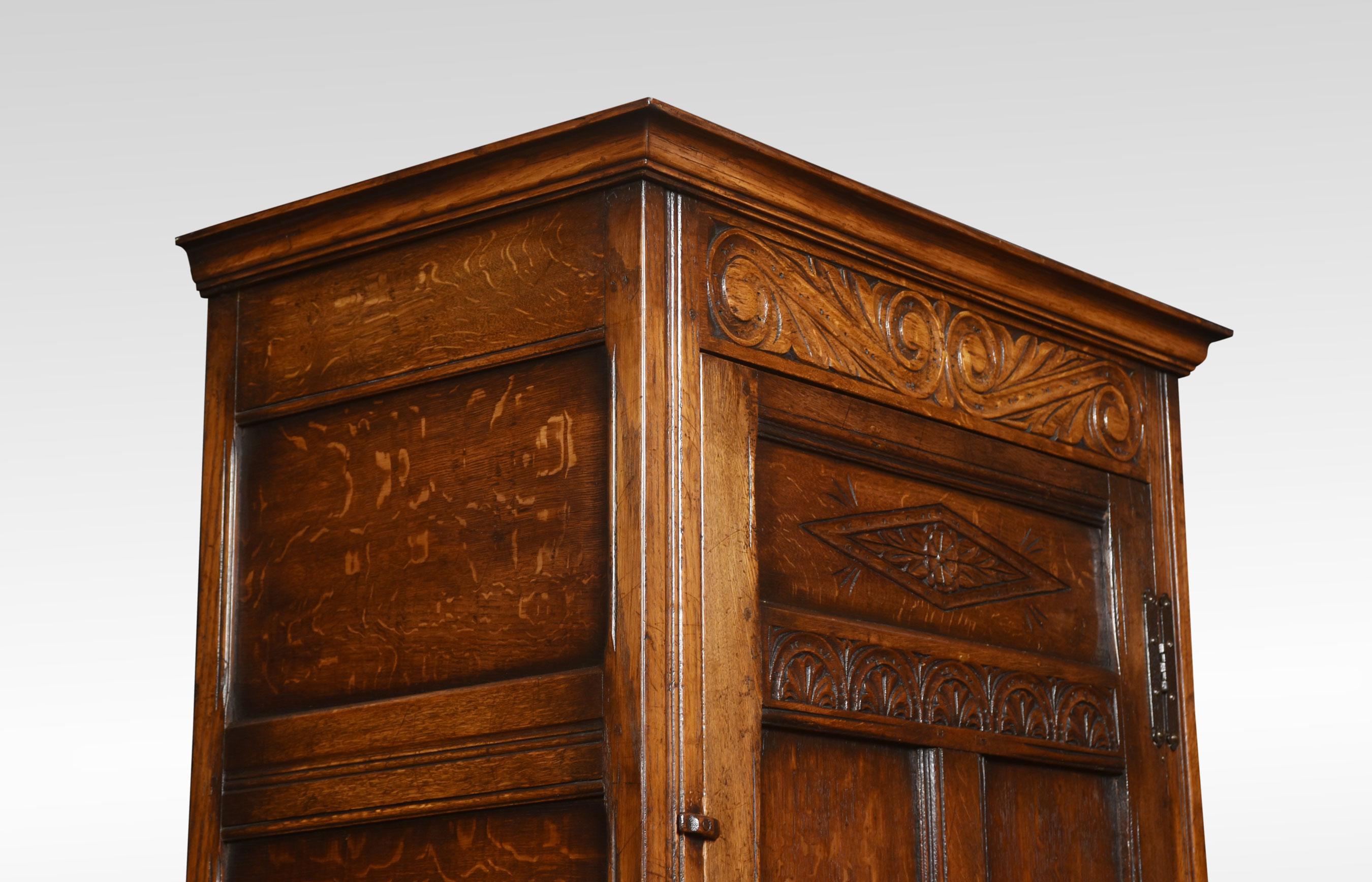 20th Century Carved Oak Hall Robe