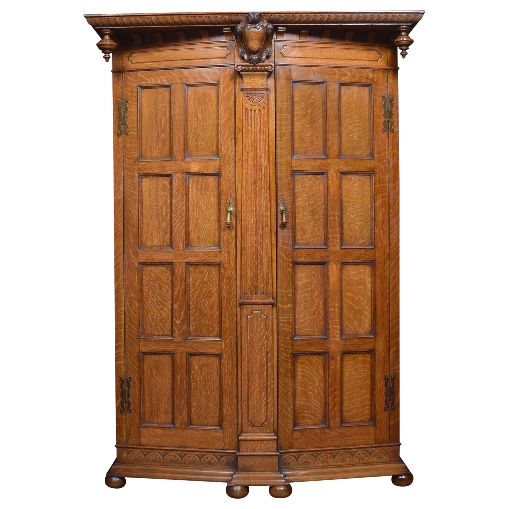 Carved Oak Hall Robe at 1stDibs