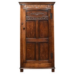 Antique Carved Oak Hall Robe