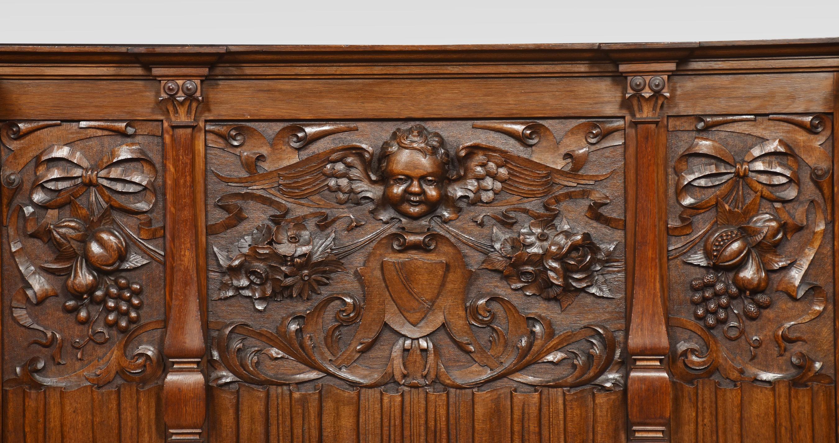 British Carved Oak Hall Settle For Sale