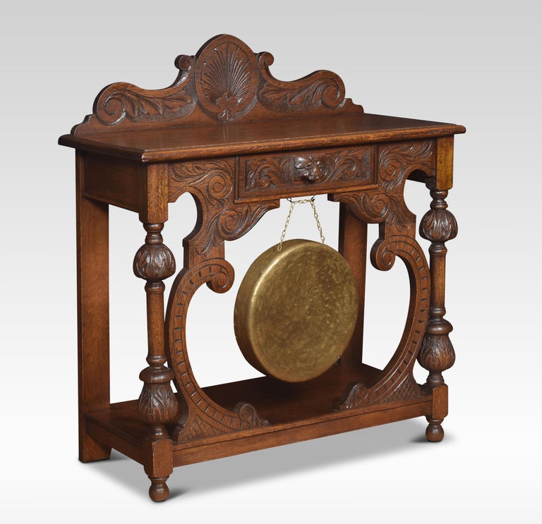 Carved Oak Hall Table For Sale at 1stDibs