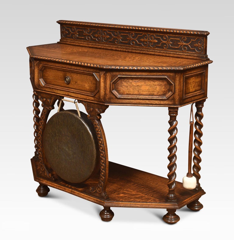 20th Century Carved Oak Hall Table