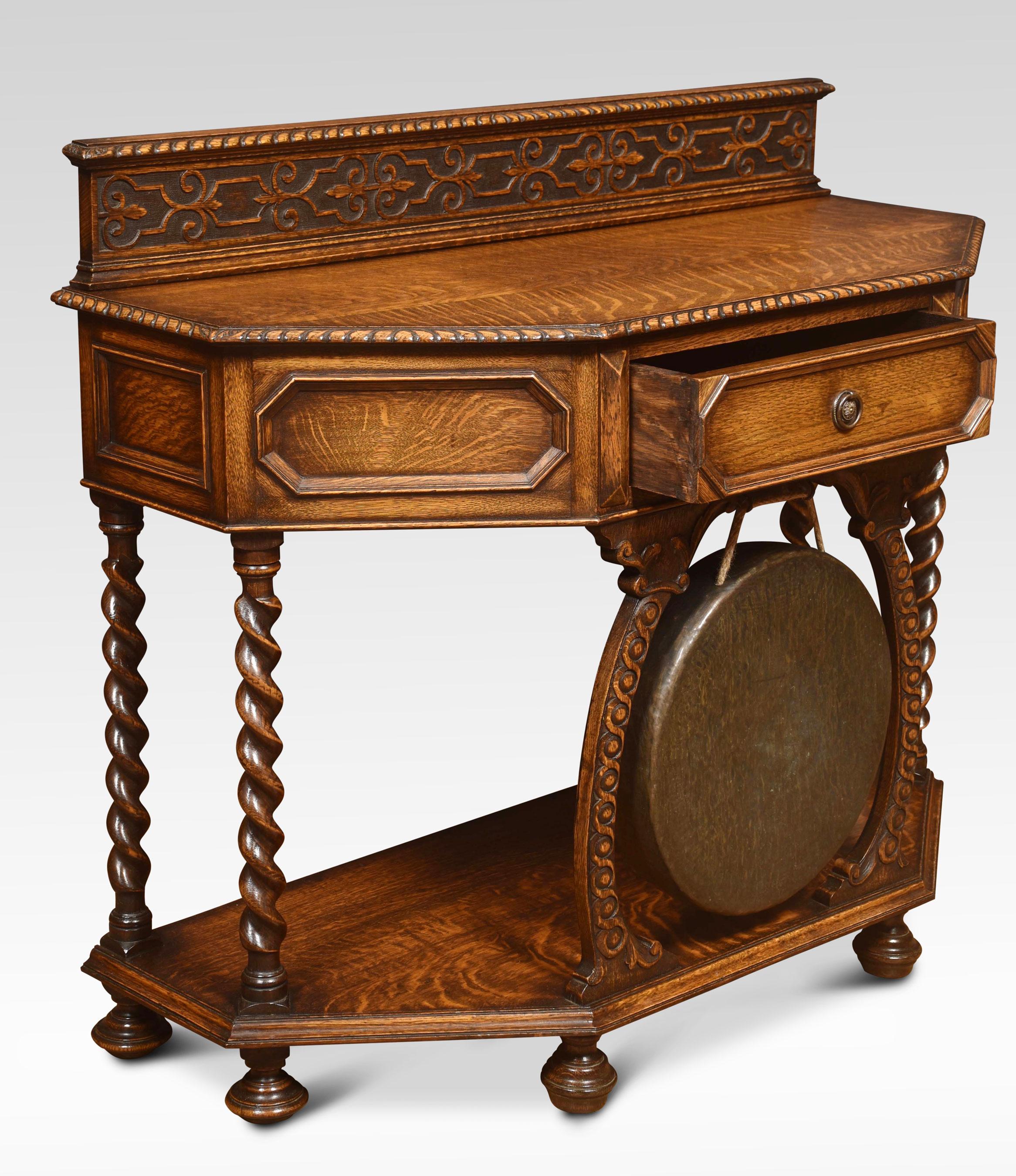 Carved Oak Hall Table 1