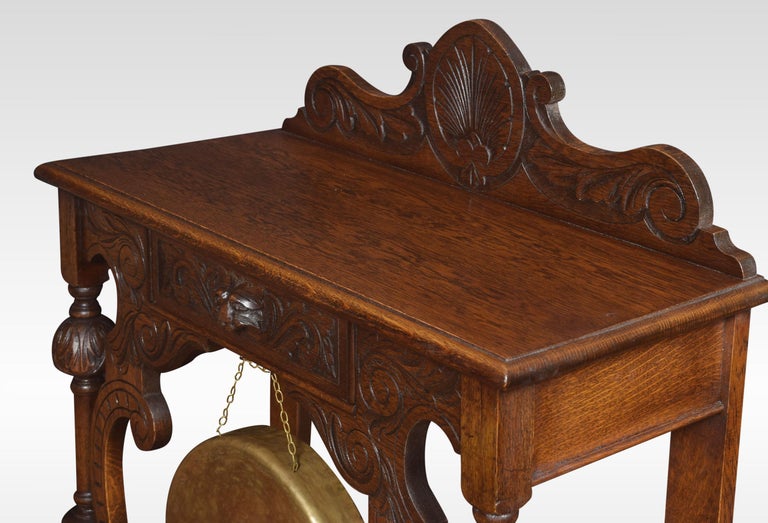 Carved Oak Hall Table For Sale 2