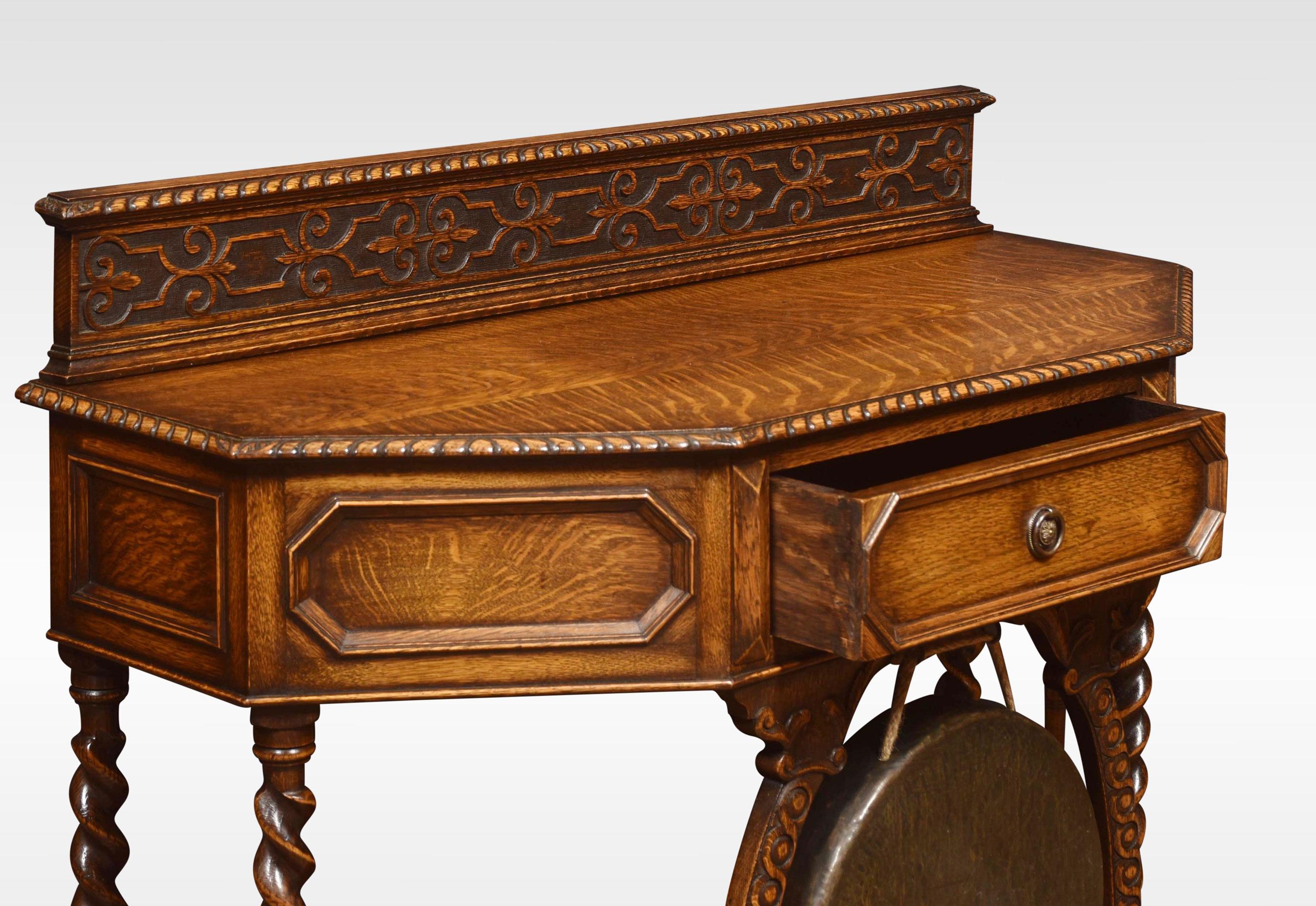 Carved Oak Hall Table 2