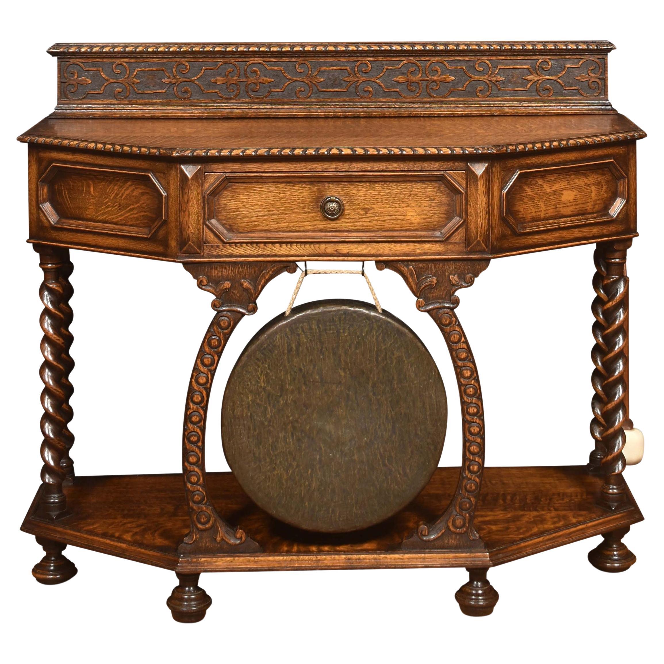 Carved Oak Hall Table