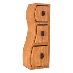 Carved Oak Jewelry Box