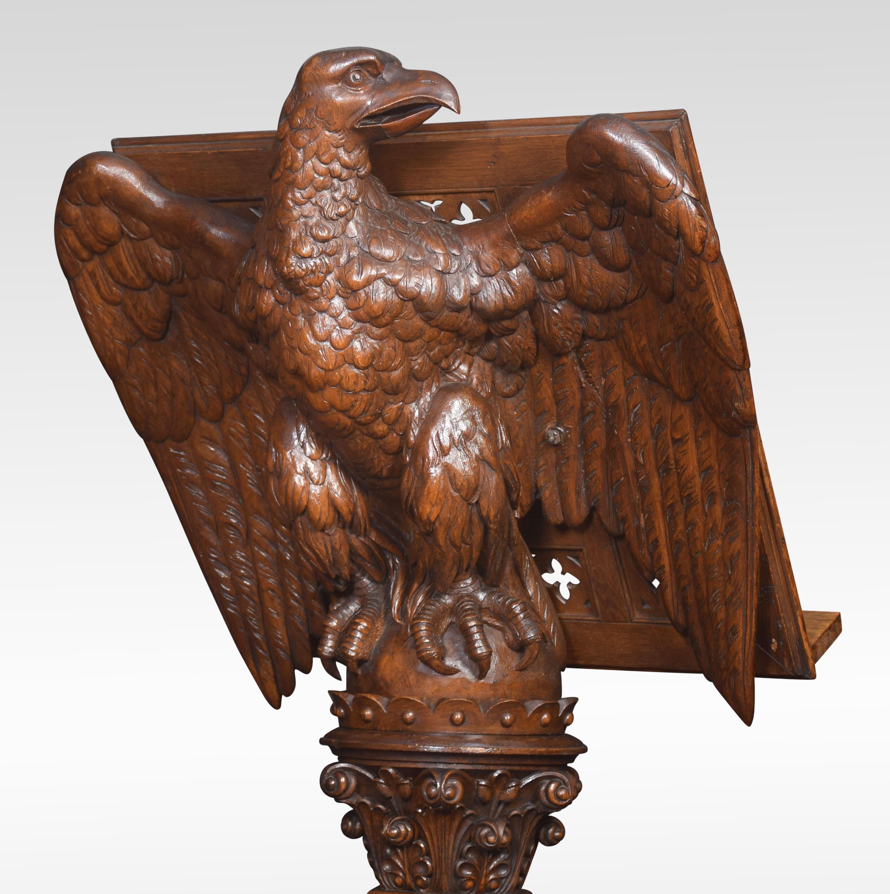 Carved Oak Lectern 2