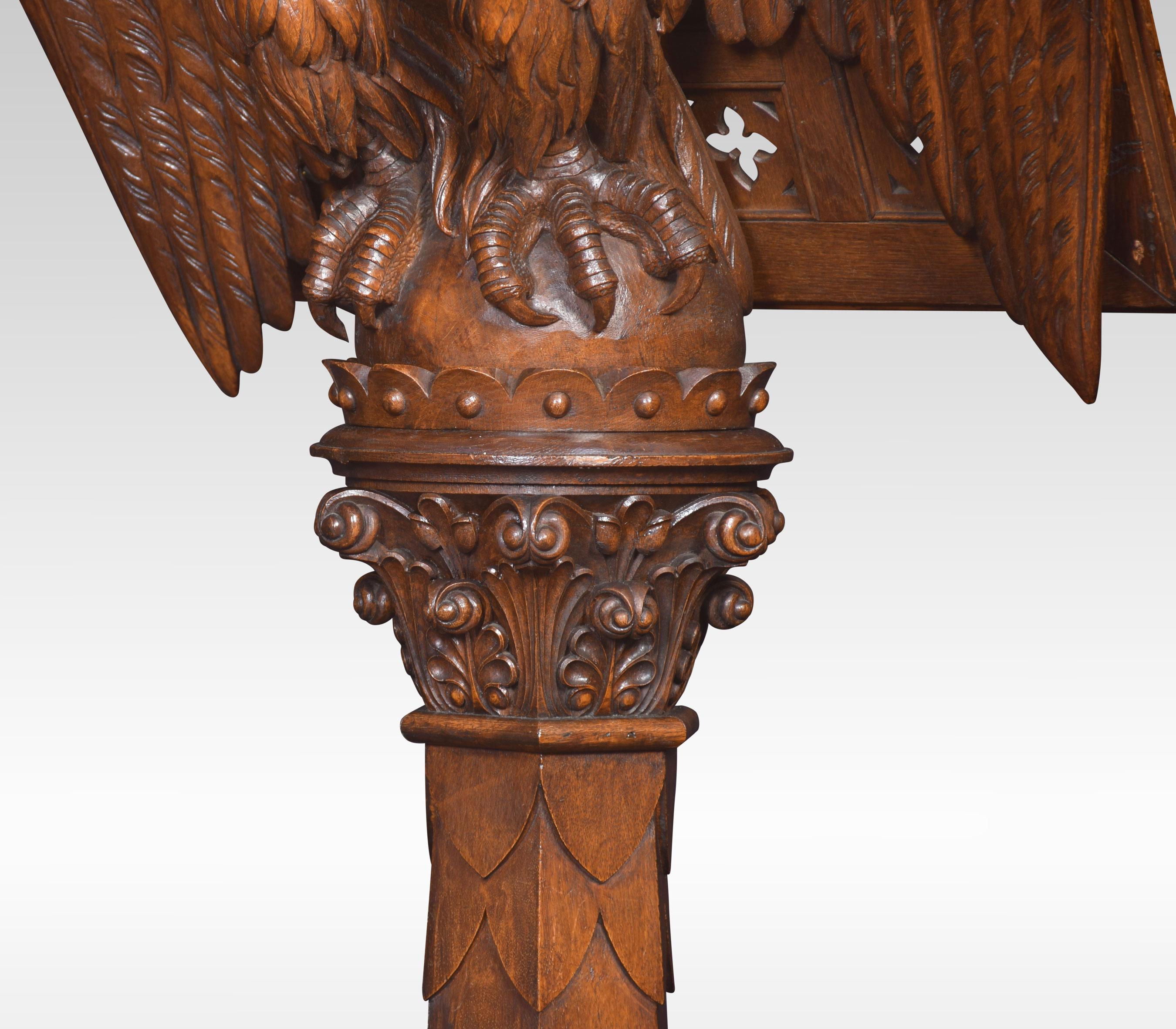 Carved Oak Lectern 3