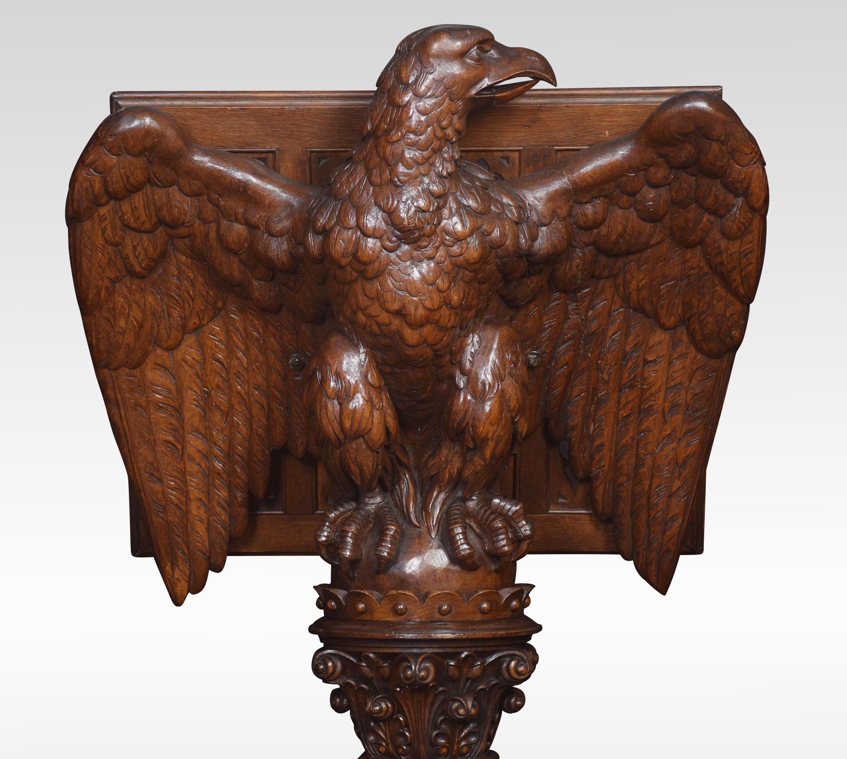 19th Century Carved Oak Lectern