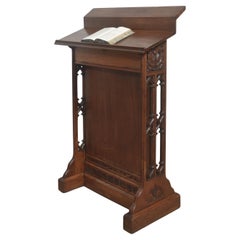 Carved Oak Lectern In The Gothic Revival Style