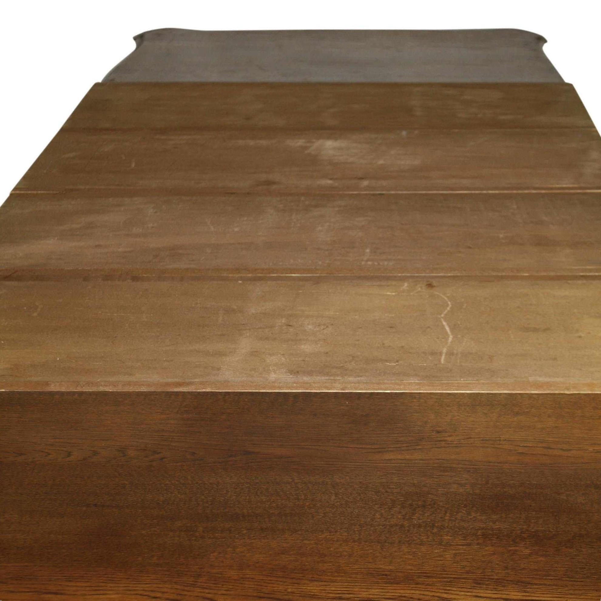 Canna Carved Oak Louis XV Dining Room Table and Chairs, Seven Piece Set, circa 1890 in vendita