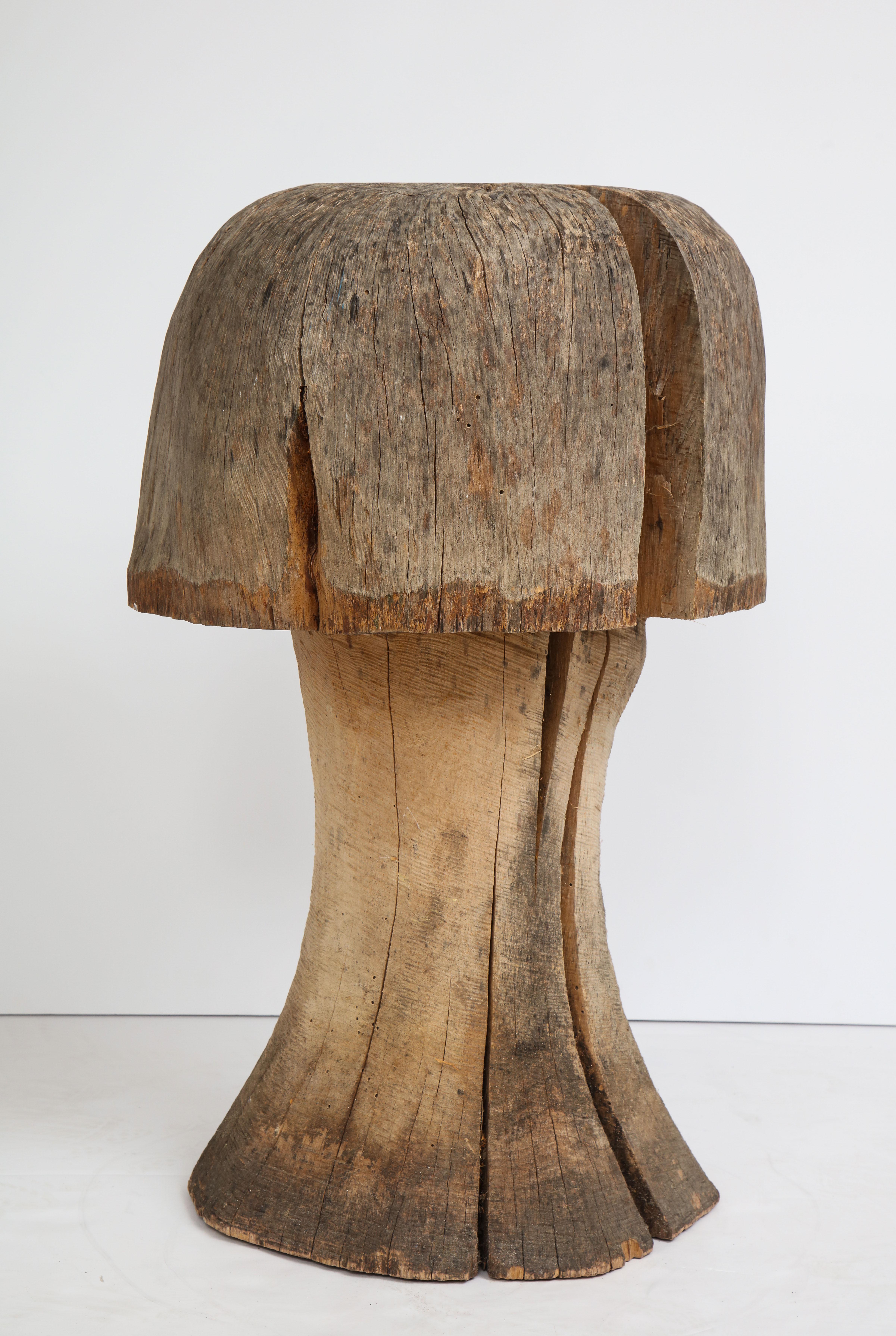 Carved Oak Mushroom For Sale 2