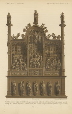 Carved Oak Retable from Saint Bavon, Ghent, Life of the Virgin, 1851