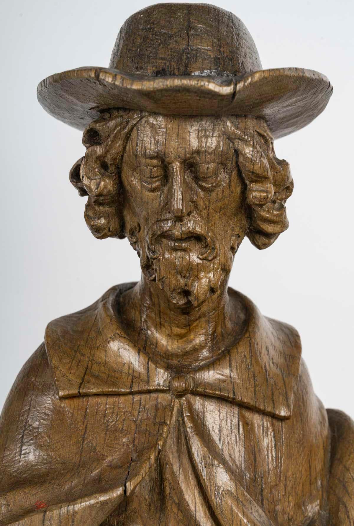 Scultura in quercia intagliata di un santo, XVIII secolo, Saint Louis XV.

Una scultura in quercia intagliata di Saint Louis XV del XVIII secolo raffigurante un Santo.
H: 58cm, L: 20cm, P: 20cm