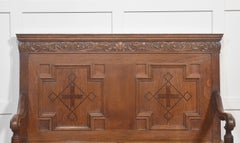 Carved Oak Settle