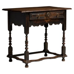 Carved Oak Side Table, England 1690