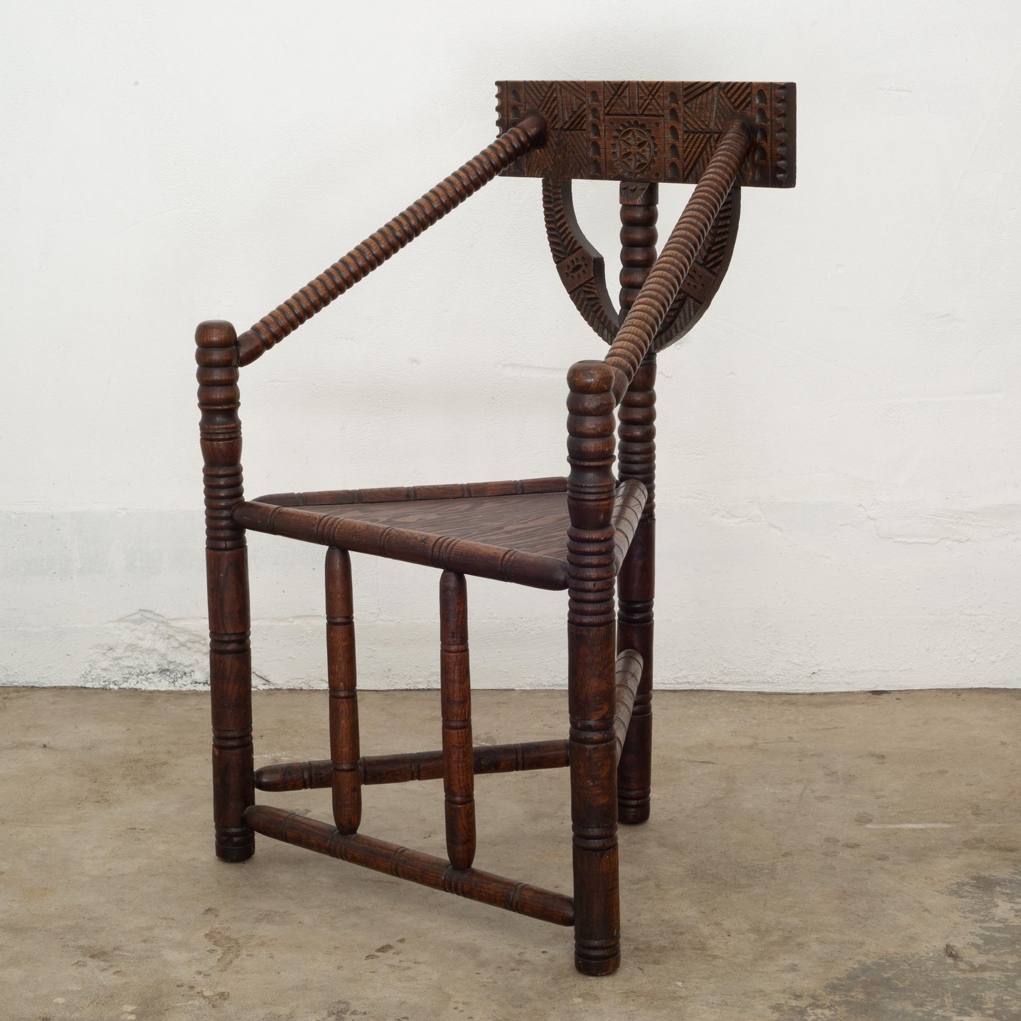 About

A ornately carved solid oak monk chair from Sweden.

Contact us for more shipping options: S16 Home San Francisco

Creator: Unknown.
Date of manufacture: circa 1950.
Materials and techniques: Solid oak.
Condition good. Wear consistent with