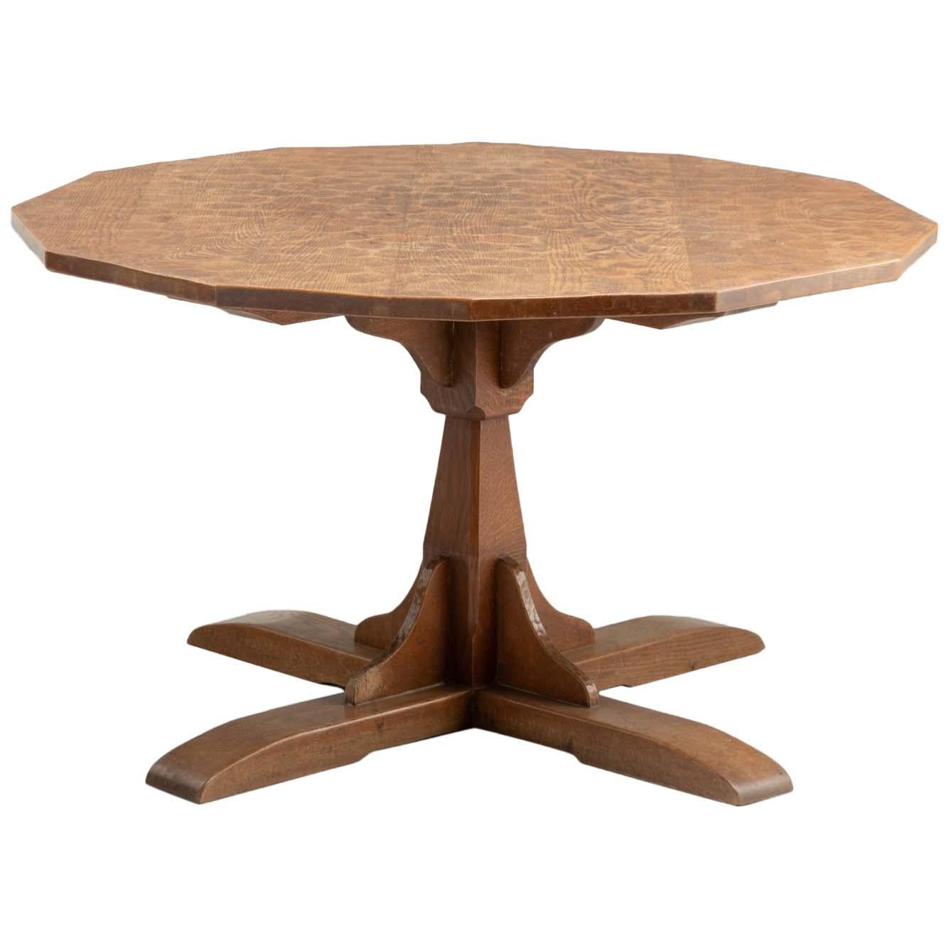 Carved Oak Table, circa 1930