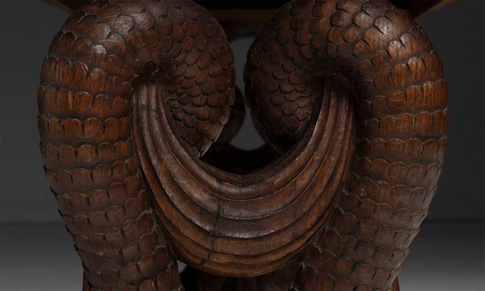 Sculpté Carved Oak Table, England circa 1900 en vente