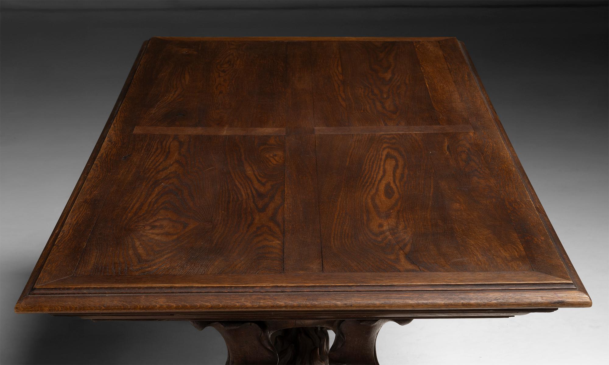 Carved Oak Table, England circa 1900 en vente 2