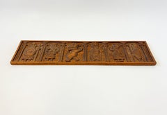 Carved Oak Wood Panel by Evelyn Ackerman