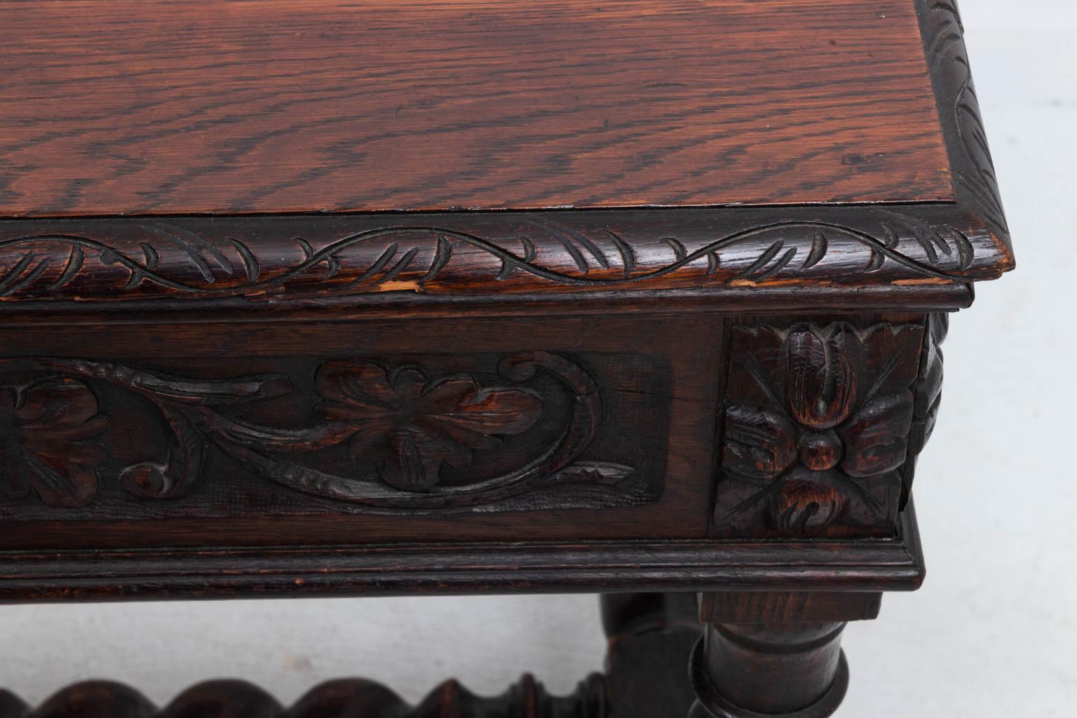 Carved Oakwood Table 1
