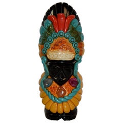 Carved Onyx Statuette with Embellishments