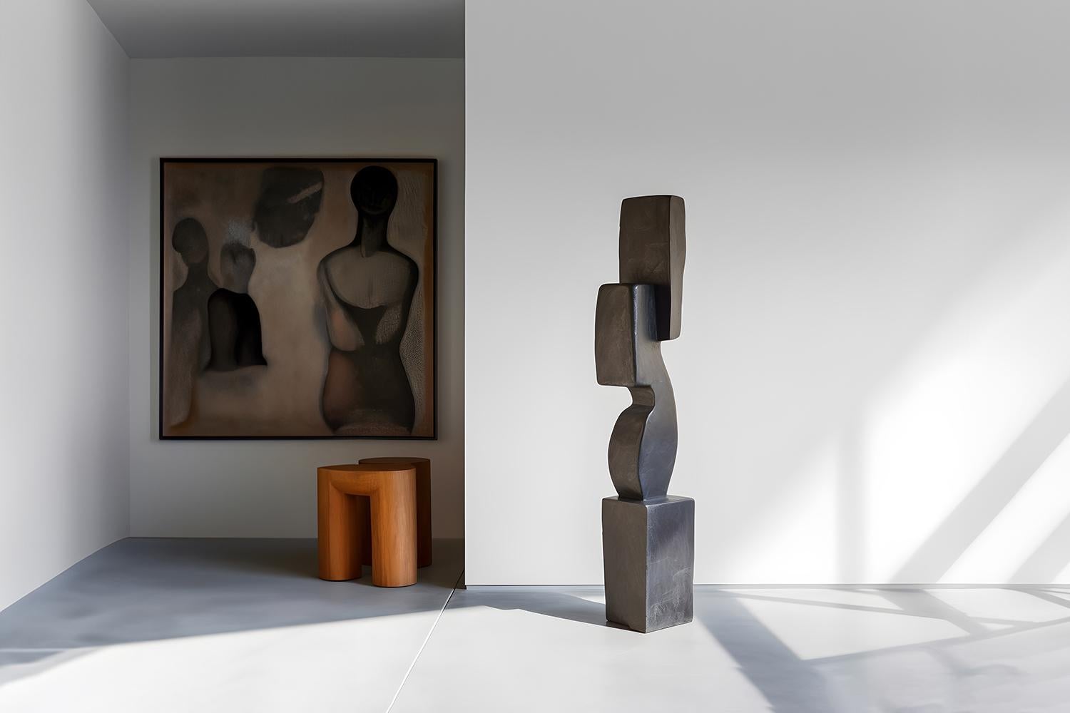 Mexican Biomorphic Carved Wood Sculpture in the style of Isamu Noguchi, Unseen Force 23 For Sale