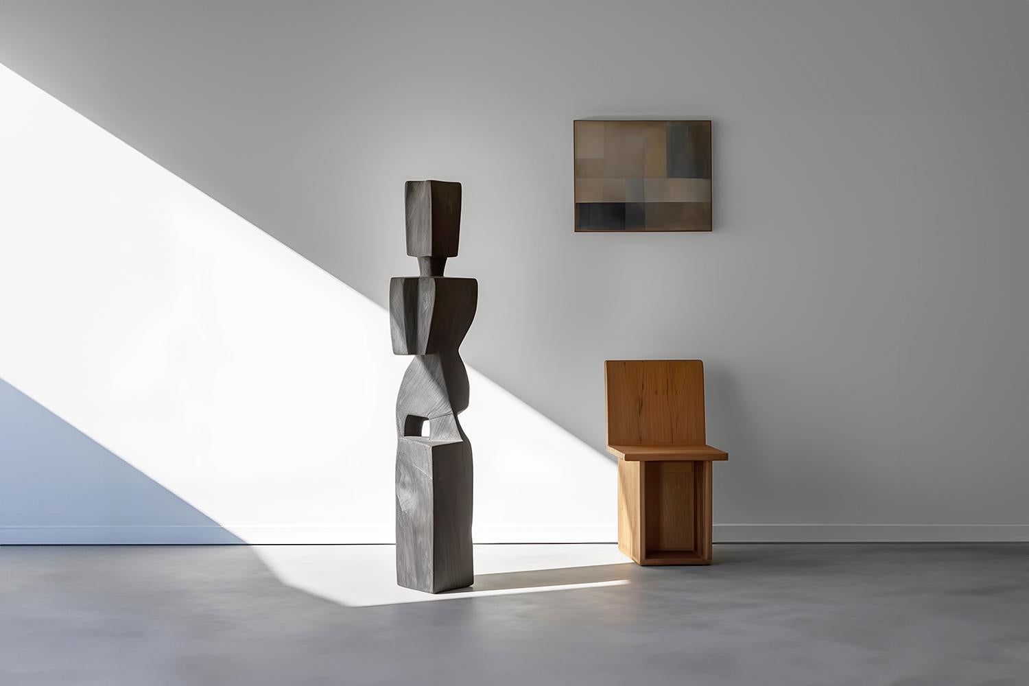 Monumental Wooden Sculpture Inspired in Constantin Brancusi Style, Unseen Force 24 by Joel Escalona

This monolithic sculpture, designed by the talented Artist Joel Escalona, is a towering example of beauty in craftsmanship. Hand and digital machine