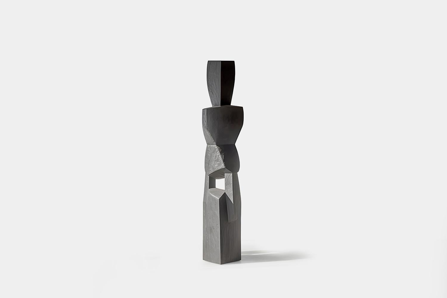 Mexican Monumental Wooden Sculpture Inspired in Constantin Brancusi, Unseen Force 24 For Sale