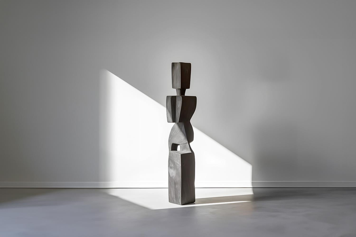 Hand-Crafted Monumental Wooden Sculpture Inspired in Constantin Brancusi, Unseen Force 24 For Sale
