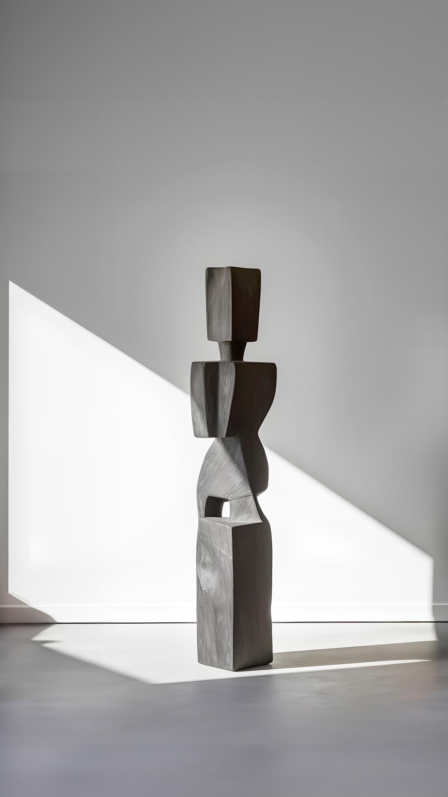 Hardwood Monumental Wooden Sculpture Inspired in Constantin Brancusi, Unseen Force 24 For Sale