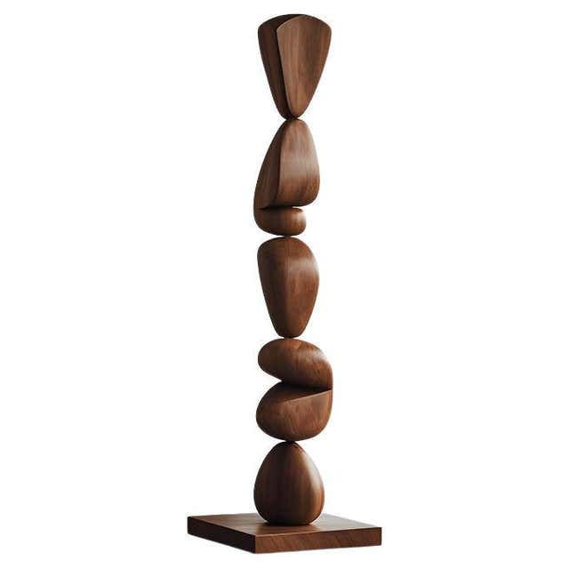 Monumental Wooden Sculpture Inspired in Constantin Brancusi, Unseen ...
