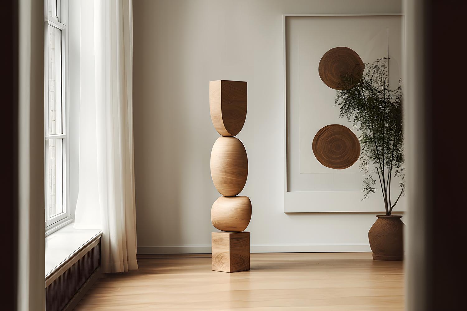Mid-Century Modern Still Stand No25: Handcrafted Walnut Serenity Totem by Joel Escalona For Sale