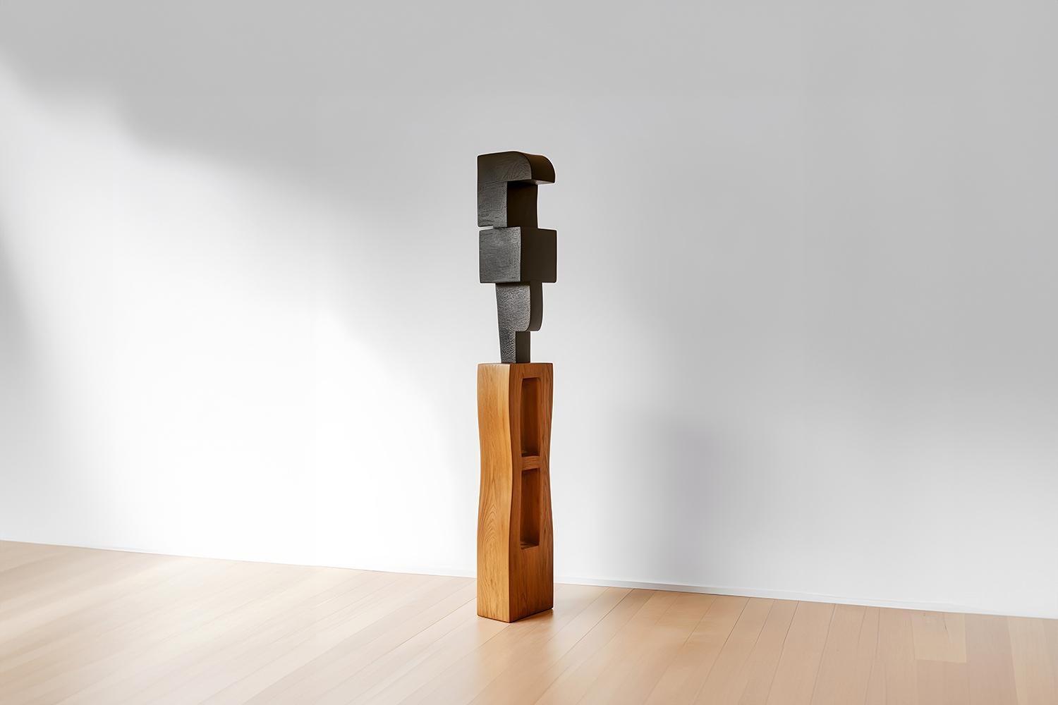 Mid-Century Modern Monumental Wooden Sculpture Inspired in Constantin Brancusi, Unseen Force 25 For Sale
