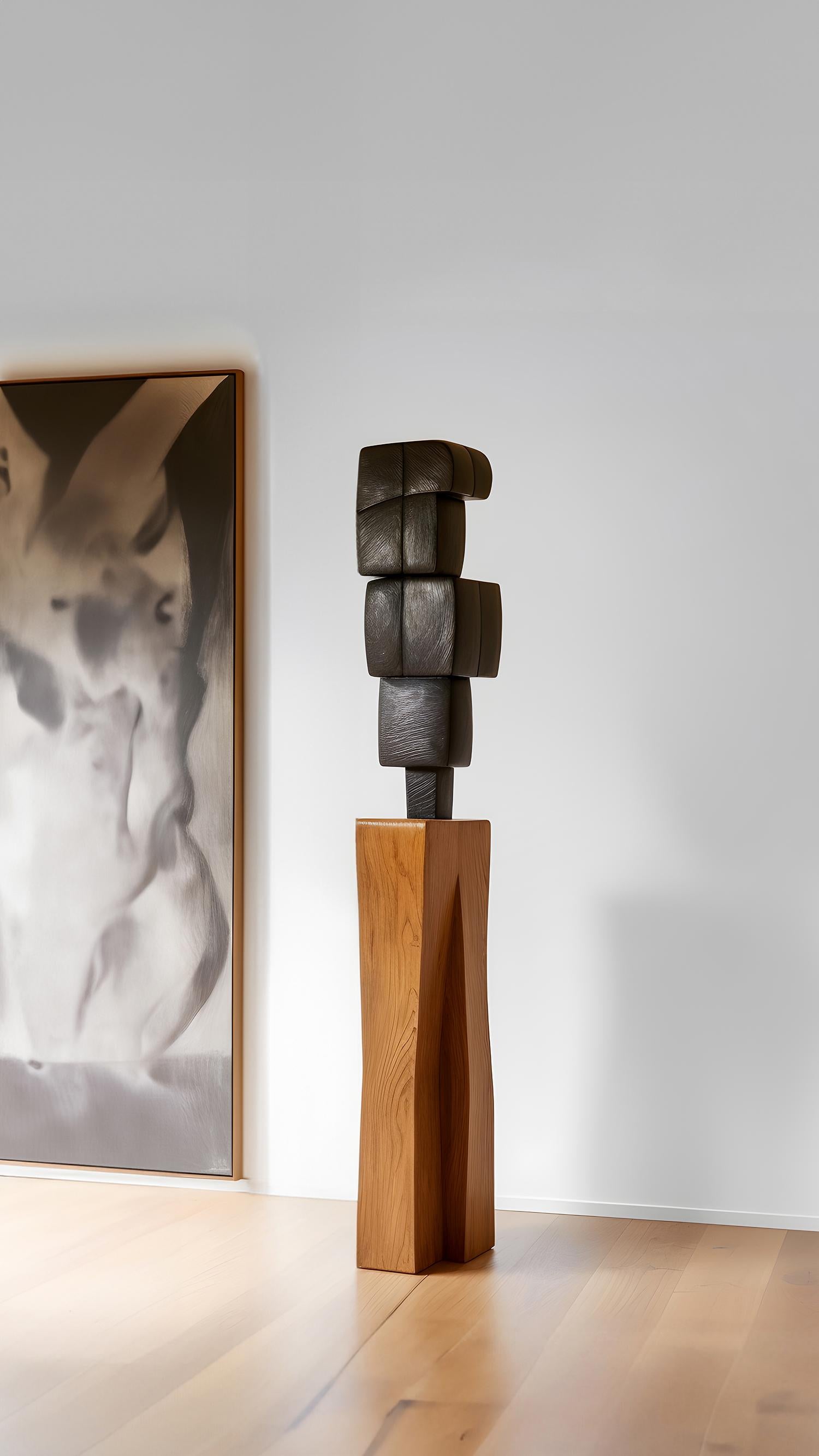 Mexican Monumental Wooden Sculpture Inspired in Constantin Brancusi, Unseen Force 25 For Sale